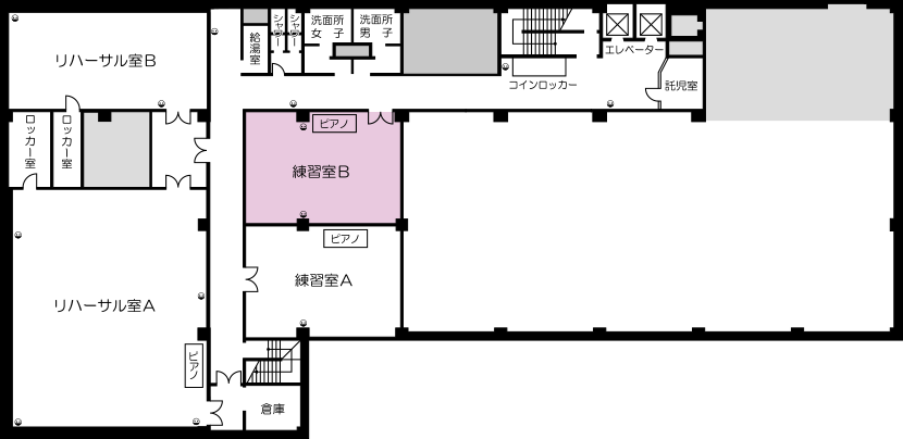 練習室B位置図イメージ