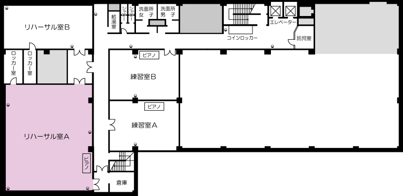 リハーサル室A位置図イメージ