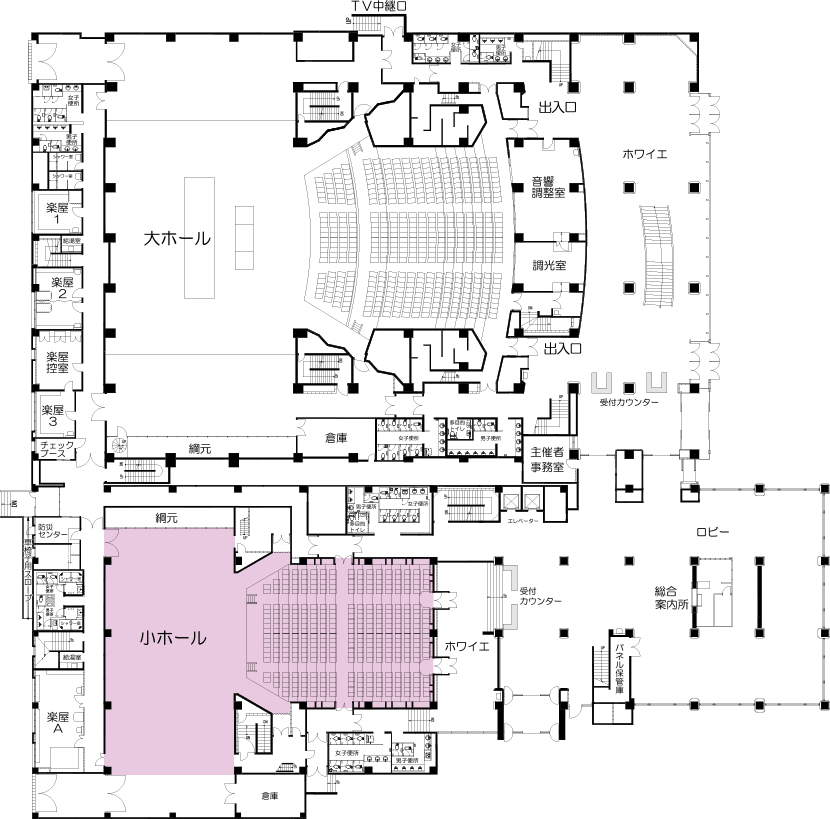 小ホール位置図イメージ