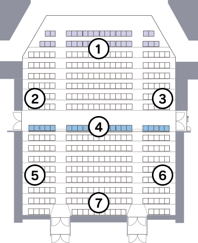 座席から見たステージ番号イメージ